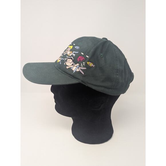 VTG Peanuts Swimming Snorkeling Game Snapback Hat Black Head Start Sportswear - Picture 4 of 9